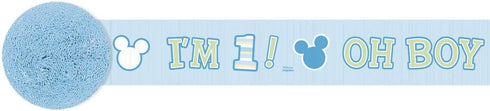 Mickey's 1st Birthday Crepe Paper Streamer Roll...