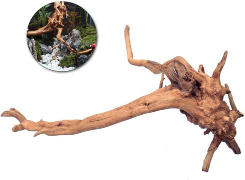 Ipetboom Natural Driftwood for Aquarium - 2pcs Driftwood for Freshwater Aquarium Hamster Water Bottle - Aquarium Decor Spider Wood Freshwater Fish...