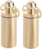 2pcs Brass Pill Holder Keychain Container Waterproof Pill Holder with Key Ring Pill Holder Container for Outdoor Travel Camping Daily Use...