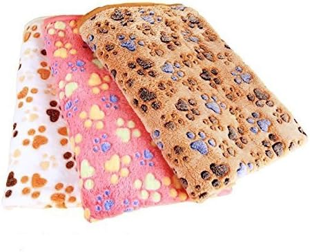 Pet Blanket for Small Cats & Dogs Thick Sleep Mat, Pet Dog Cat Puppy Kitten Soft Blanket Doggy (M, Beige White)...