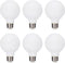 truestory G25(G80) Globe Light Bulb 6pack Inner White? Warm White 2700K CRI 90, 5W Equivalent to 50W, Dimmable 450LM E26 Base,Suitable for Any Occ...