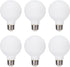 truestory G25(G80) Globe Light Bulb 6pack Inner White? Warm White 2700K CRI 90, 5W Equivalent to 50W, Dimmable 450LM E26 Base,Suitable for Any Occ...