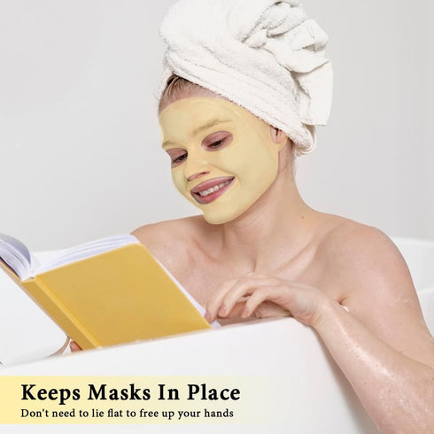 Face Ice Pack and 2 Packs Silicone Face Mask Cover, Full Facial Frozen Masks Hot Cold Face Compress Reusable Skin Care Set for Women for Puffiness...
