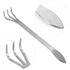 Stainless Steel 3 Prong Root Rake Pick Set, Bonsai Tool Root Pick Rake Gardening Tools...