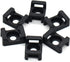 (100 Of Pack) Black 9mm Cable Tie Mount Base Saddle Type Mount Screw Wire Bundle Holder Base Holder Width Cable Large Size 0.75 inch...