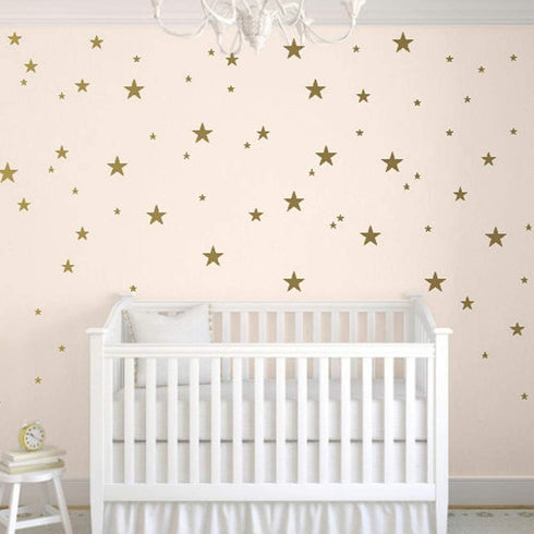 TOARTi Stars Wall Decals (124 Decals) Wall Stickers Removable Home Decoration Easy to Peel Stick Painted Walls Metallic Vinyl Polka Wall Decor Sti...