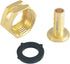 Hooshing 3/8" Barb x 3/4" GHT Female Garden Hose Swivel Adapter Heavy Duty Brass Hose Connectors with Stainless Clamps for Watering System Outdoor...