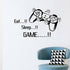 Home Find Game Wall Decals Eat Sleep Game Quote Wall Stickers Gamers World for Net Bar Living Rooms Bedroom Removable Kids and Boys Rooms Decorati...
