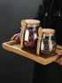 Glass Food Storage Jar Sugar Bowl Tea Jar with Airtight Lid and Spoon...