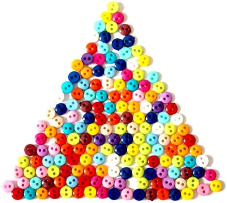 Tiny Button,500pcs Micro Button 6mm Resin Button for Dolls Clothing Sewing Accessories...
