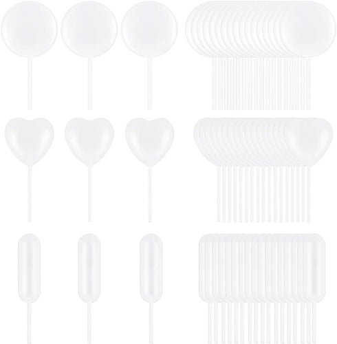 60 Pieces Cupcake Pipettes Plastic Pipettes Squeeze for Strawberries Chocolate 4ml Plastic Transfer Pipettes Liquid Pipettes Dropper Disposable Cu...