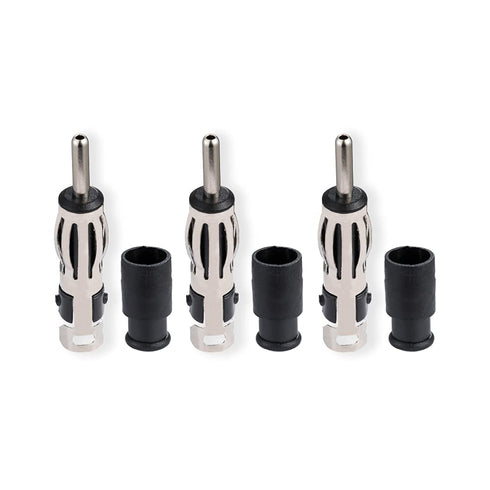 3PCS DIN Plug Crimp Connector Straight Adapter FM/AM Car Radio Antenna Connection DIN Plug Lantern Adapter for Cable RG58 RG174 FM/AM Digital Radi...