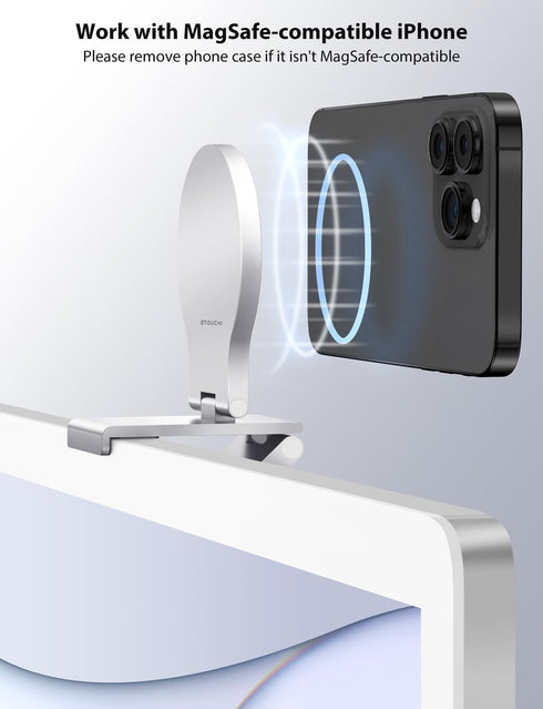 Stouchi Continuity Camera Mount for iMac, Desktop Monitor Compatible iPhone Webcam Mount with Mag-Safe...