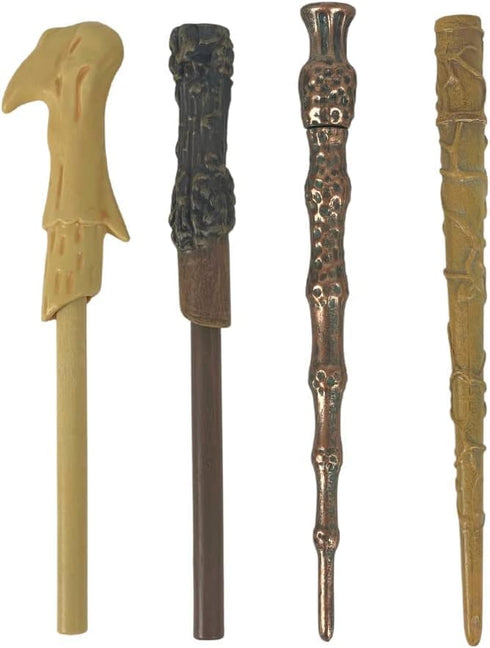 Harry Potter Wand Pen Set - Bundle with 4 Unique Harry Potter Pen Wands from Dumbledore, Voldemort, and Hermione | Harry Potter Stationery Gift Se...