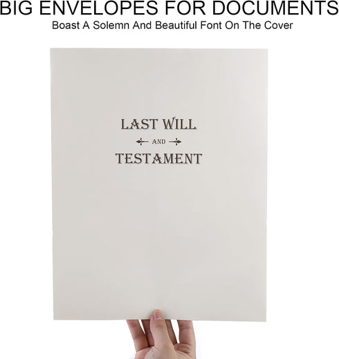 Qilery 3 Pieces Oversized Last Will And Testament Envelopes 10.2 x 12.9 Inch Self Adhesive Tear Resistant Envelopes White Large Mailing Envelopes ...