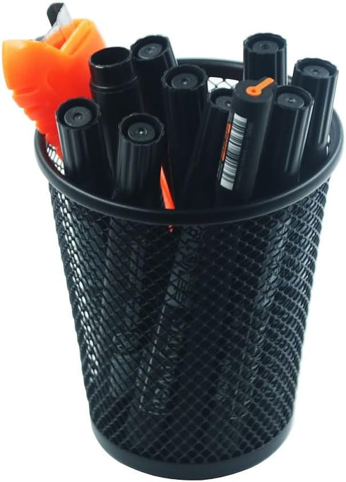 6 Pack Wire Mesh Desktop Pen Pencil Holder,Makeup Brushes Storage Cup,Office Stationery Organizer...