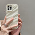 QLTYPRI Compatible with iPhone 12 Case/iPhone 12 Pro Case, Cute Wave Water Ripple Pattern Case for Girls Women, Slim Satin Glossy Soft Silicone TP...