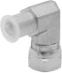 (2-PACK) 1501-02-04 Hydraulic Hose Adapter Fitting 1/8" Male (1/8"-27NPTF) × 1/4" Female (1/4"-18NPSM) Swivel 90° Elbow SAE Pipe Joints Tube Conne...