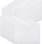 12 Pcs Letter Size Plastic Envelopes with String Closures Employee File Folders Reusable Poly Pockets Side Load Plastic Document Envelope Plastic ...