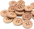 30pcs 18mm (3/4 inch) Wood Buttons Natural Wooden Buttons for Sewing Sweater Crafts Bulk...