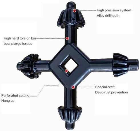 4 in 1 Drills Chuck Key,4 in 1 Multifunctional Steel Drills Chuck Key Fit Handheld Drilling Tool...