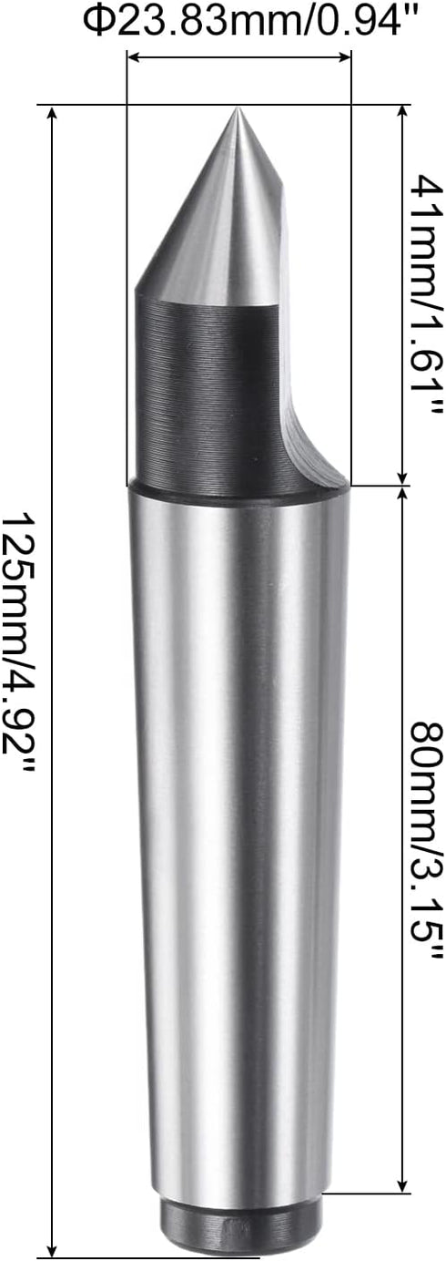 uxcell MT3 Half Notched Lathe Dead Center Morse Taper 3MT Steel Lathe Tool for Woodworking Woodturning Lathe Drill Tool...