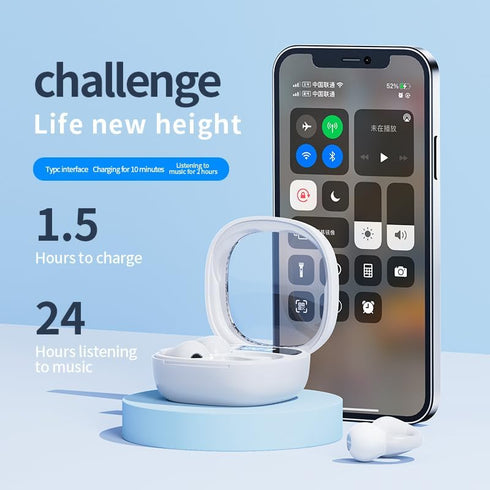 ElecSmart JR01 2023 New Mini Open Ear Headphones Wireless Bluetooth,Wireless Ear Clips Ear Buds Clip On Earbuds Open Ear Headphones,IPX4 Waterproo...