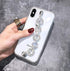 BONITEC Jesiya for iPhone Xs Max Case Clear Bracelet 3D Glitter Sparkle Bling Strap Luxury Shiny Crystal Rhinestone Diamond Silver Chain Protectiv...