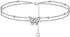 Butterfly Anklets For Women Silver Rhinestone Decor Bead Chain Cute Dainty Trendy Adjustable Layered Butterfly Anklet Bracelet Foot Chain Jewelry ...
