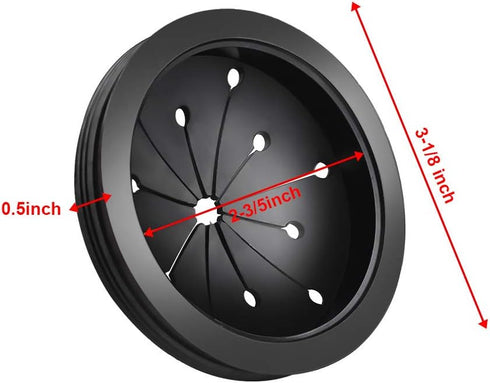 WXJ13 2 Pack Black Sink Baffle Rubber 3-1/8 inch Garbage Disposal Splash Guard Sink Baffle for Kitchen or Bathroom