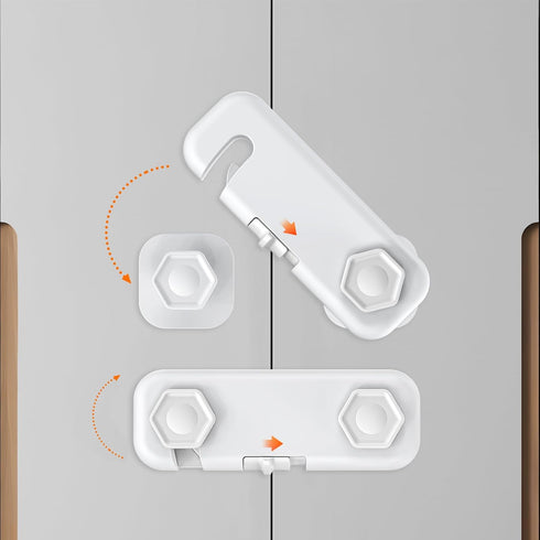 6 Pack Fridge Locks for Kids, Cabinet Locks Baby Proofing, Child Proof Refrigerator Lock, Door Locks for Kids Safety, Baby Locks for Cabinets and ...