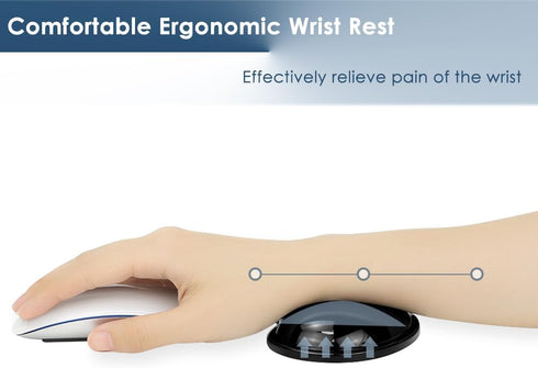 Soft Mouse Wrist Rest Pad Comfortable Cool Silicone Gel Ergonomic Cushion Small-Sized Hand Pain Relief Support Pad with Gel-Filled for Laptop Comp...