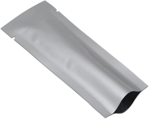 PABCK 100 Pcs 1.38x3.94 inch (Inside Size 0.98x3.54 inch) Coffee Food Storage Heat Sealable 3.34mil Mylar Pure Foil Bag Vacuum Pouch for Sampling ...