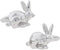 Easter Bunny Rabbit Pair Cufflinks in a Presentation Gift Box & Polishing Cloth...