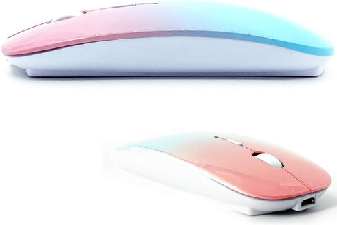 KLO Bluetooth Mouse for MacBook/MacBook air/Pro/iPad, Wireless Mouse for Laptop/Notebook/pc/iPad/Chromebook (BT/A Blue-Pink)...