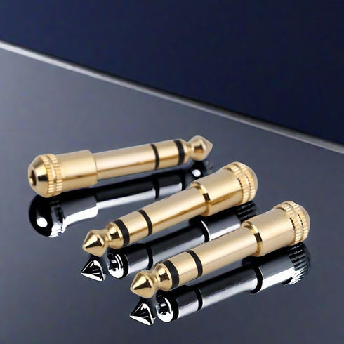 S-6 ?2PACK? Gold Plated 6.35mm (1/4 inch) Male to 3.5mm (1/8 inch) Female Stereo Audio Jack Adapter for Aux Cable, Guitar Amplifier, Headphone, Di...