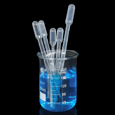 100 Pcs Plastic Transfer Pipettes Transparent Calibrated Droppers Measuring Graduated Pipettes Essential Oil Perfume Pipette Dropper for Science L...