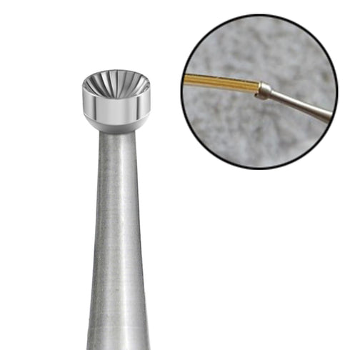 Luo ke 4 Pcs Round Cup Burr, 3/32'' Shank Wire Rounder Bits with Hand Drill Wire Twisting Tools(Burr Size: 1mm/1.4mm/1.8mm/2.3mm)...
