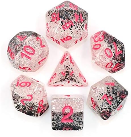 HD Polyhedral Dice Sets D&D Dice for Dungeon and Dragons RPG Role Playing Games MTG Pathfinder Table Top Games 7 Dice Set Chess Player...