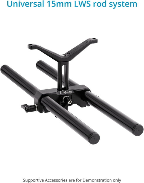 PROAIM SnapRig Universal Lens Support for Heavy Camera Lenses. for 15mm LWS Rod. 2.1” Height Adjustment. Supports Lens Diameter Up to 150mm (LS-01...