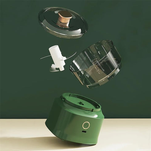 350ml Electric Garlic Chopper Mini Cordless Meat Grinder USB Rechargeable Vegetable Onion Chopper Small Electric Food Processor (Green)...
