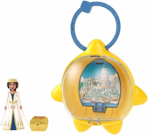 Mattel Disney Wish Star Reveals Mini Doll Surprise, Keychain Compact with Character Doll & Accessory (Styles May Vary)...