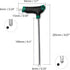 T-Handle Hex Keys Ball End Long Arm Metric Hexagon Allen Wrench Repair Kit Hand Tool for Home Automotive 45 Steel Green 6mm...
