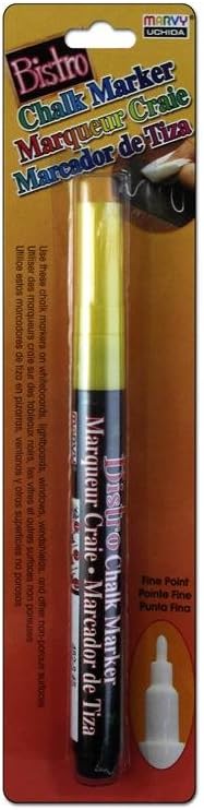Uchida of America 482-C-5 Bistro Chalk Markers with Extra Fine Tip, Yellow...