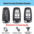 Car Key Fob Cover,Compatible with Ford F-150 F-250 F-350 Ecosport Edge Explorer Fusion Mustang Key Fob Silicone TPU Protective Case Holder Shell w...