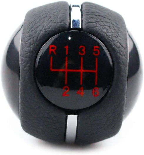 for Min Coper F55 F56 F54 F60 Manual Car Gear Shift Knob Shifter Cover Gaiter Leather Boot (Red-6 Speed)...