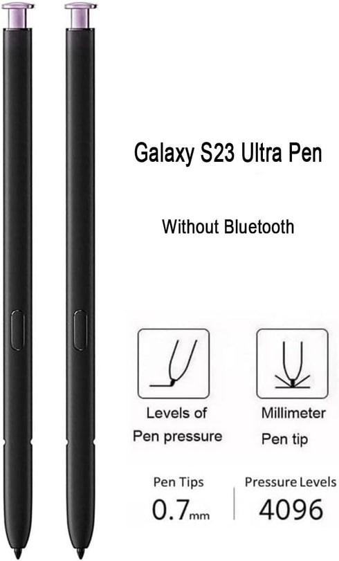 2 Pcs Galaxy S23 Ultra S Pen Replacement for Samsung Galaxy S23 Ultra 5G Touch Stylus Pen, S23 S Pen without Bluetooth Replacement Tips/Nibs (Lave...