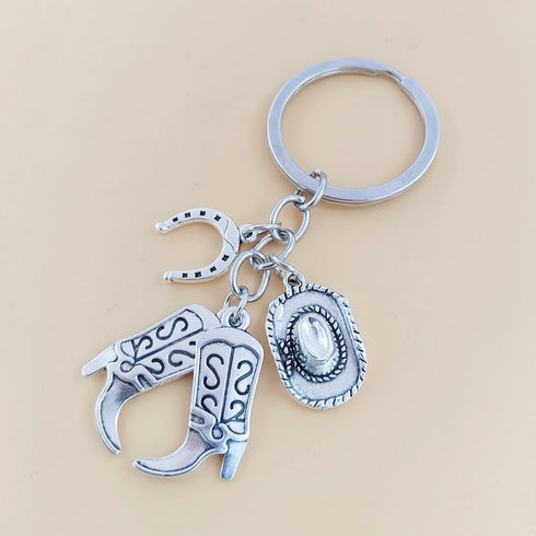 iMagitek 25 Pcs Western Cowboy Keychains Western Party Favors Hat Boot Horseshoe Keychains for Guests Western Party Supplies Horse Lover Gifts for...