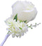Boutonniere Buttonholes Groom Groomsman Best Man Rose Wedding Flowers Accessories Prom Suit Decoration Ivory...