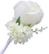 Boutonniere Buttonholes Groom Groomsman Best Man Rose Wedding Flowers Accessories Prom Suit Decoration Ivory...